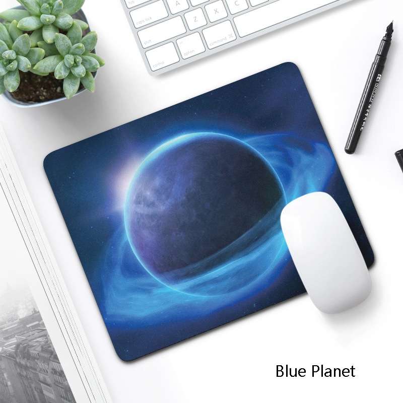 6 PCS Non-Slip Mouse Pad Thick Rubber Mouse Pad, Size: 21 X 26cm(Cartoon Planet)
