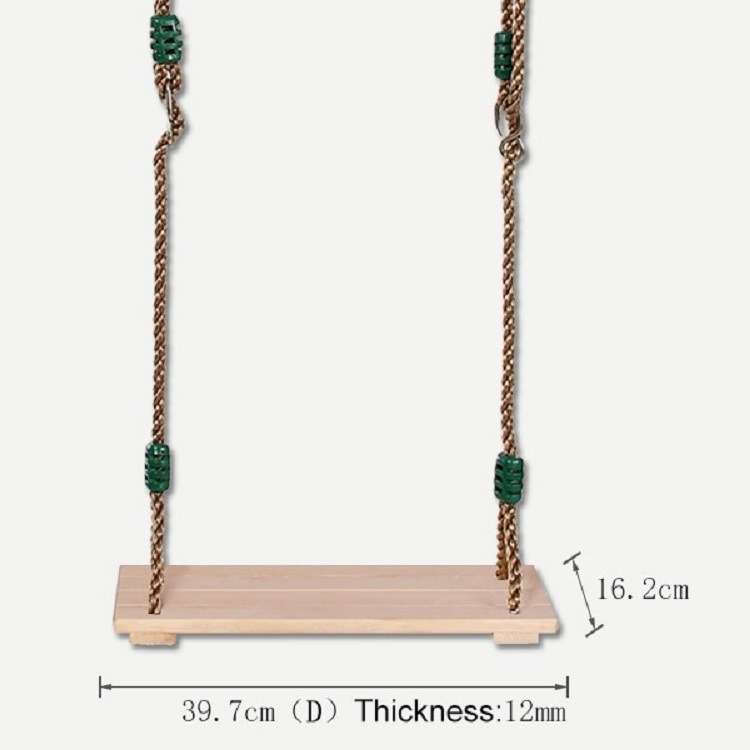 Adult Children Indoor Outdoor Wooden Swing Four Plank Swing,Random Color DeliveryRed)