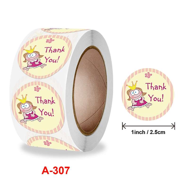 10 Rolls Seal Sticker Thank You Cute Animal Sticker Crafts Holiday Decoration Sticker, Size: 2.5cm /