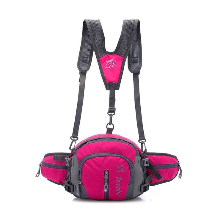 Tanluhu TLH322 Multi-Function Outdoor Waist Bag Hiking Riding Kettle Bag Travel SLR Camera Bag(Rose