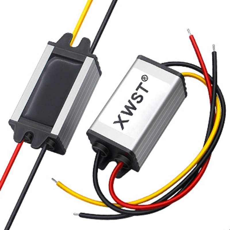 XWST DC 12/24V To 5V Converter Step-Down Vehicle Power Module, Specification: 12V To 5V 5A Small Alu