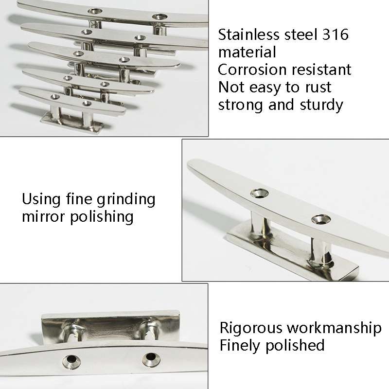 316 Stainless Steel Siamese Mooring Bollard For Marine Boat Yacht, Specification: 6 inch