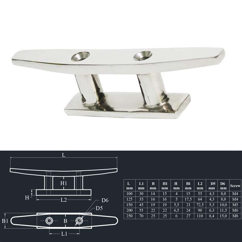 316 Stainless Steel Siamese Mooring Bollard For Marine Boat Yacht, Specification: 6 inch