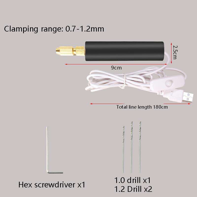 Household Mini Electric Drilling Handheld Jade Polishing Engraving Tool Electric Grinder(Electric Dr