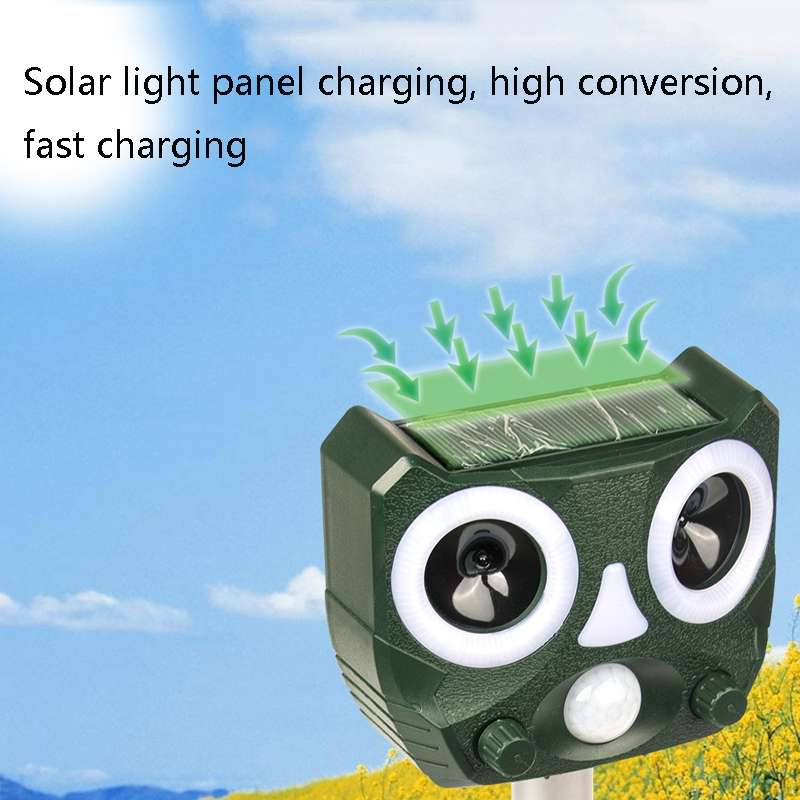 119A Outdoor Solar Ultrasonic Insect Repellent Animal Repellent(Green)