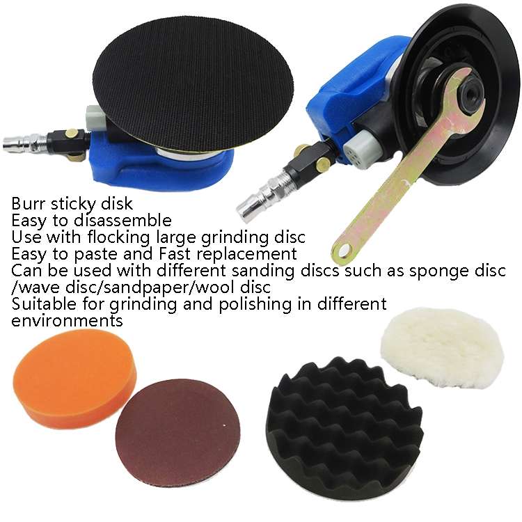 Pneumatic Sandpaper Machine Car Polishing Machine Grinding Machine Waxing Machine, Model: 5inch Vacu