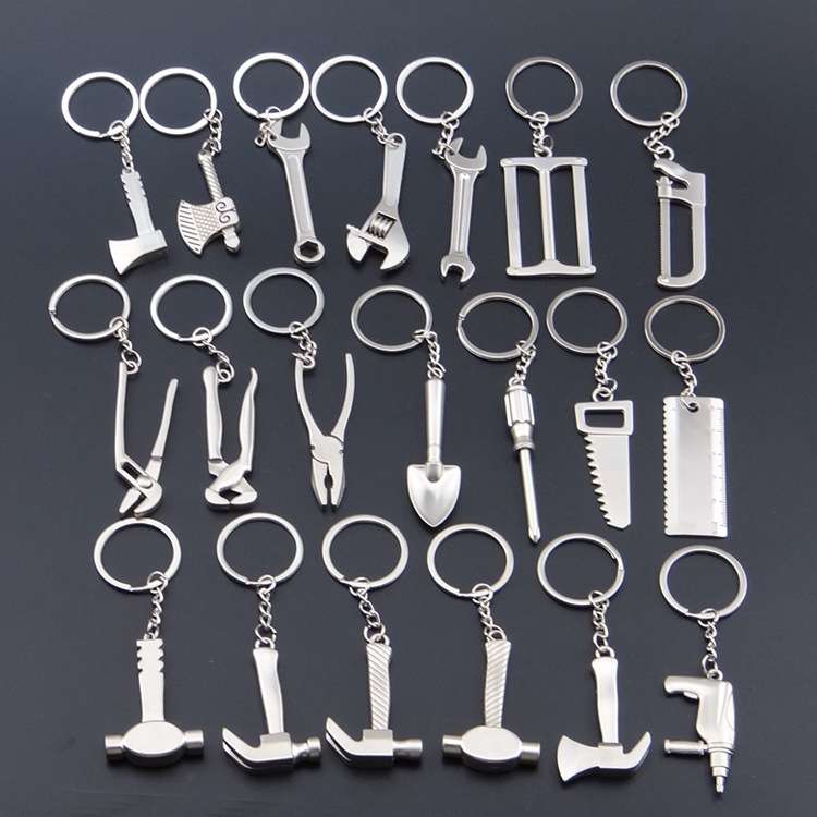 10 PCS Tool Metal Keychain Car Key Ring Pendant, Colour: H-550 Screwdriver