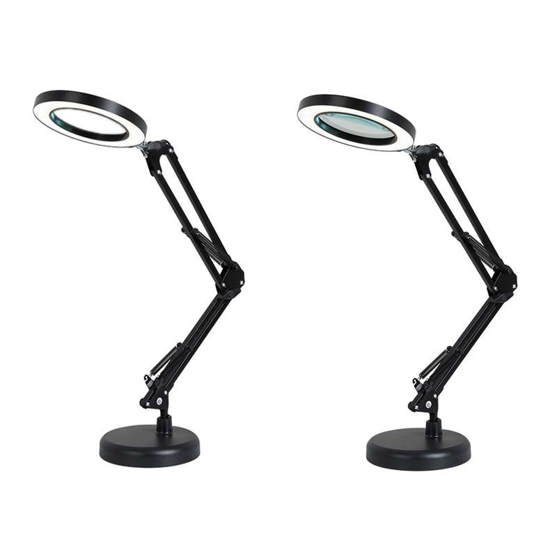 8X Magnifying Glass Lamp Beauty Nail Tattoo Repair Office Reading Lamp, Colour: Without Magnifying G