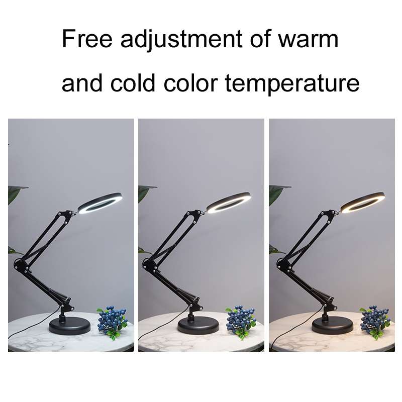 8X Magnifying Glass Lamp Beauty Nail Tattoo Repair Office Reading Lamp, Colour: Without Magnifying G