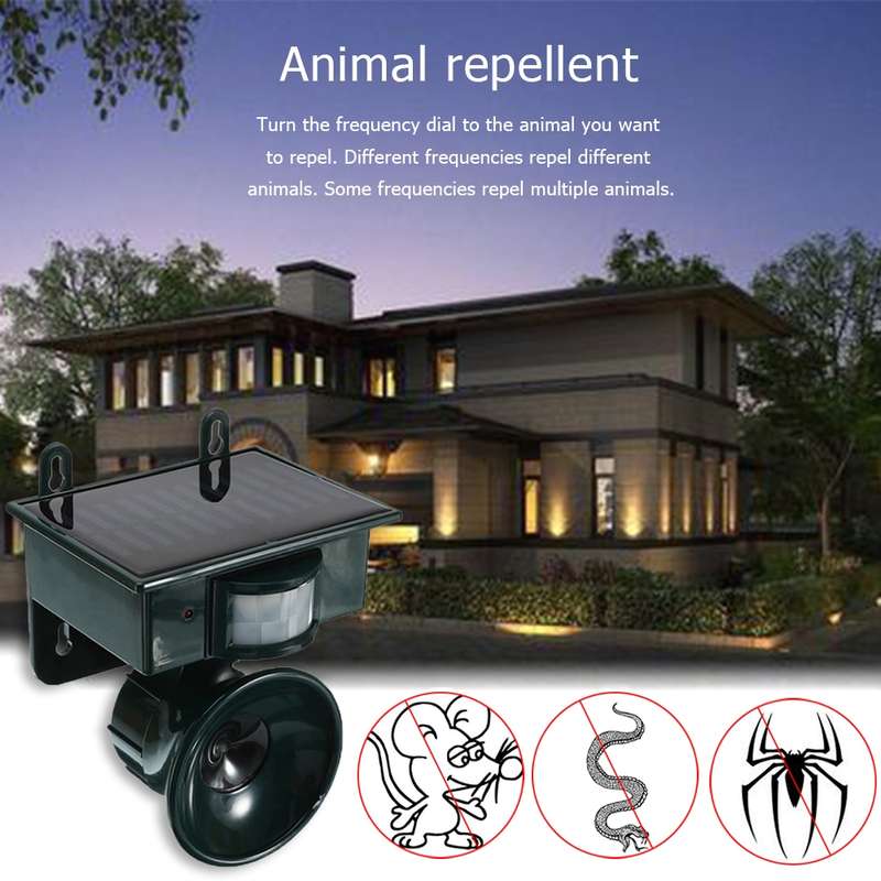 NY-2002 Solar Ultrasonic Mouse Repeller Animal Repeller Outdoor Waterproof Bird Repeller(Green)