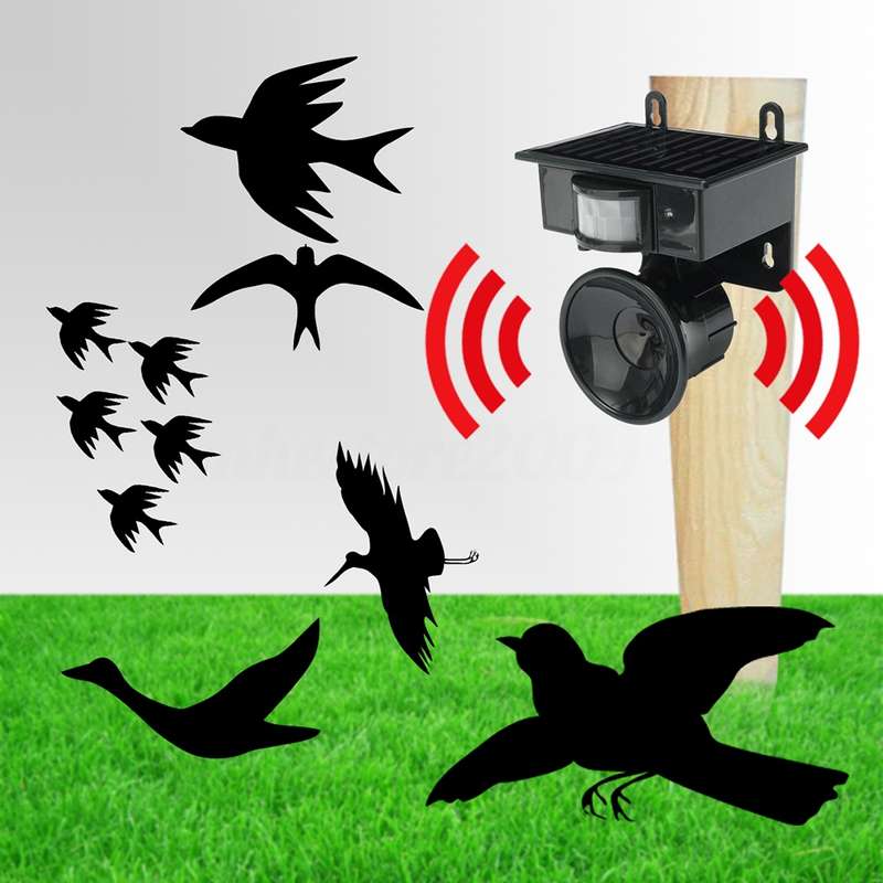 NY-2002 Solar Ultrasonic Mouse Repeller Animal Repeller Outdoor Waterproof Bird Repeller(Green)