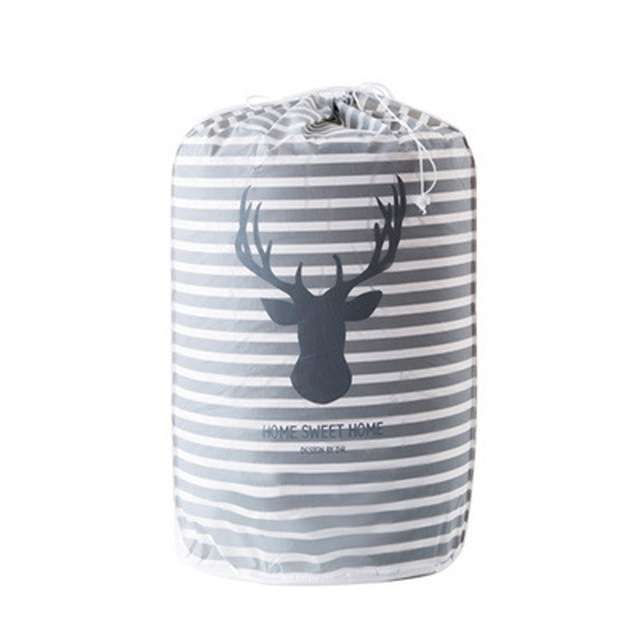 Large-capacity Household Waterproof Moisture-proof Quilt Storage Bag Packing Bag(Striped Deer)