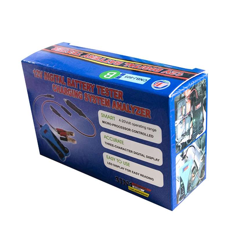 12V Three-In-One Battery Tester Digital Display Tester (Blue)