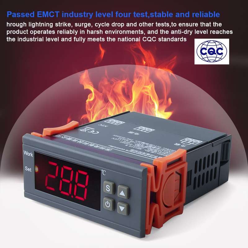 MH-1210W Digital LCD Temperature Controller Thermocouple Thermostat Regulator with Sensor Termometer