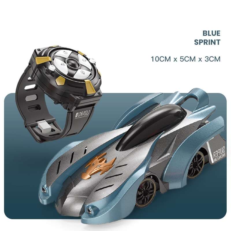 Remote Control Wall Climbing Car Mini Electric Remote Control Car Children Toy(Blue Lightning Handle