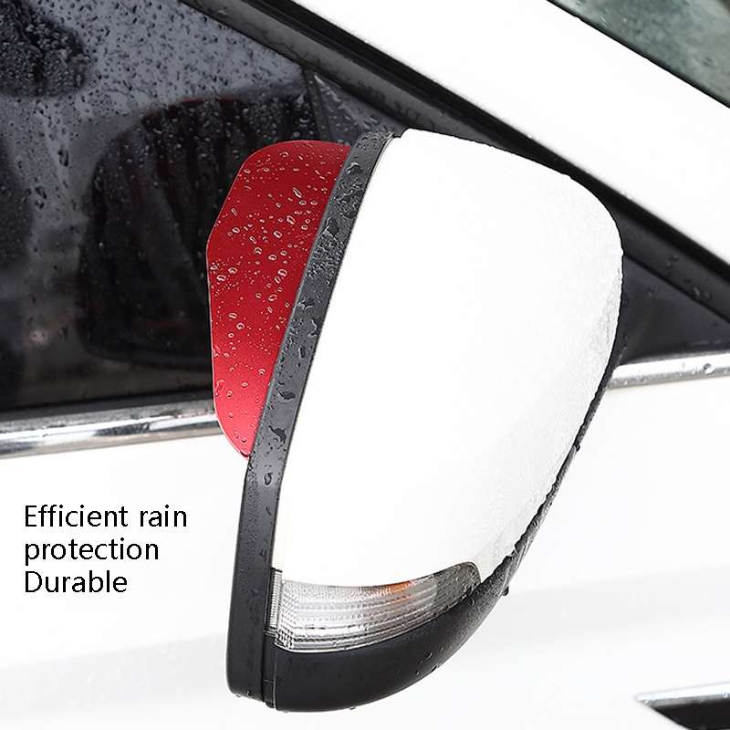 Car Rear View Mirror Rain Eyebrow Cover Catering Mirror Aluminum Alloy Rain Shield(Aluminum Alloy Bl