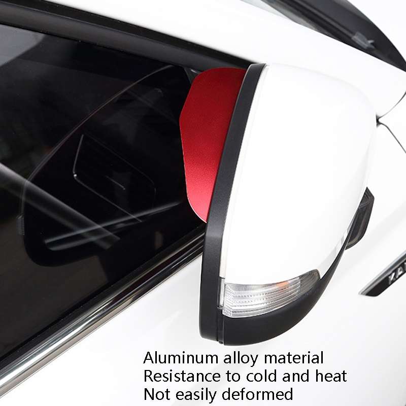 Car Rear View Mirror Rain Eyebrow Cover Catering Mirror Aluminum Alloy Rain Shield(Aluminum Alloy Bl