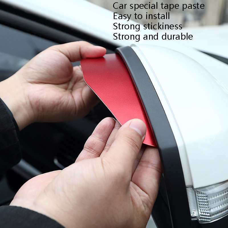 Car Rear View Mirror Rain Eyebrow Cover Catering Mirror Aluminum Alloy Rain Shield(Aluminum Alloy Bl