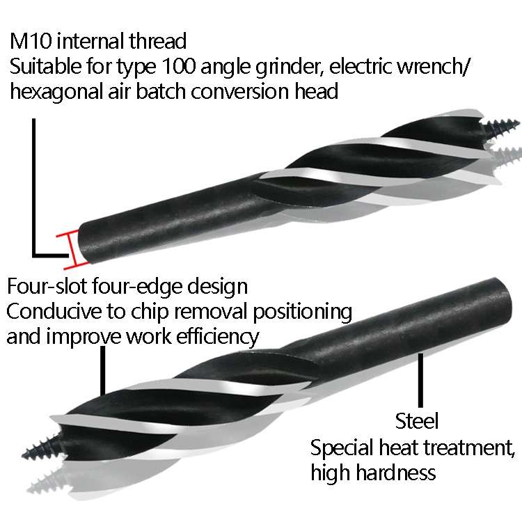 Electric Wrench Hole Opener Woodman Door Lock Rhinestone Drill Template Rejection Drill Bit, Model: