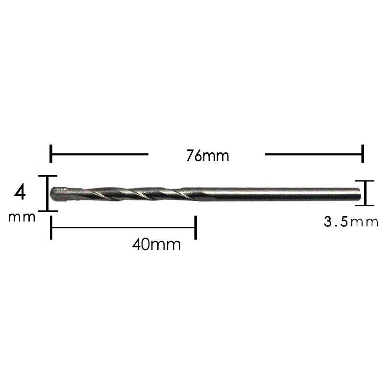 2pcs Hand Electric Drill Shock Drill Wall Mix Soil Cement Wall Construction Drill Bit, Model: 4x76mm
