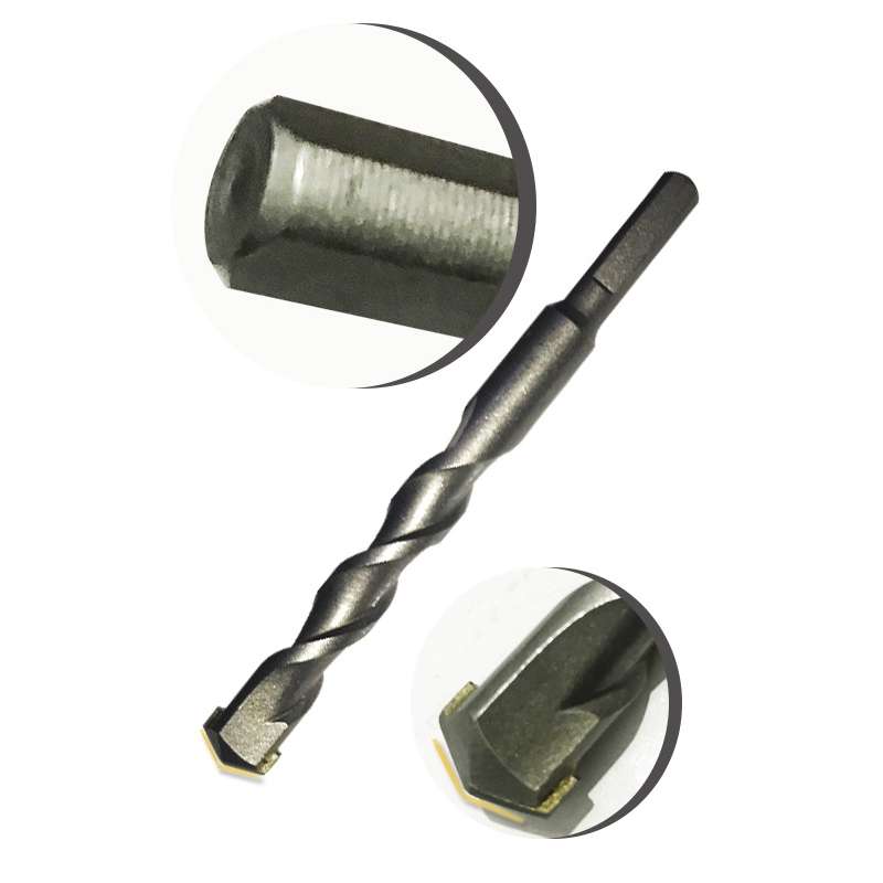 2pcs Hand Electric Drill Shock Drill Wall Mix Soil Cement Wall Construction Drill Bit, Model: 4x76mm