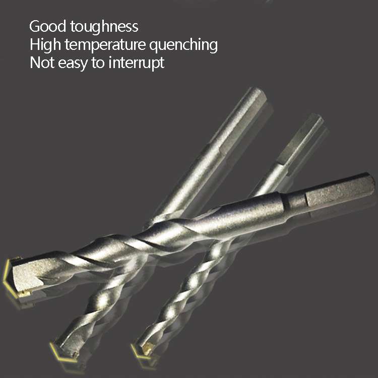 2pcs Hand Electric Drill Shock Drill Wall Mix Soil Cement Wall Construction Drill Bit, Model: 4x76mm