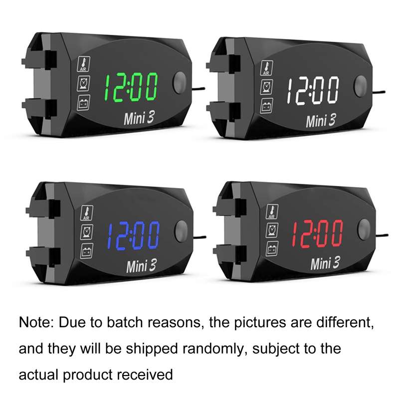 Voltage Clock And Temperature 3 In 1 LED Electronic Meter Large-Screen Digital Display Waterproof An