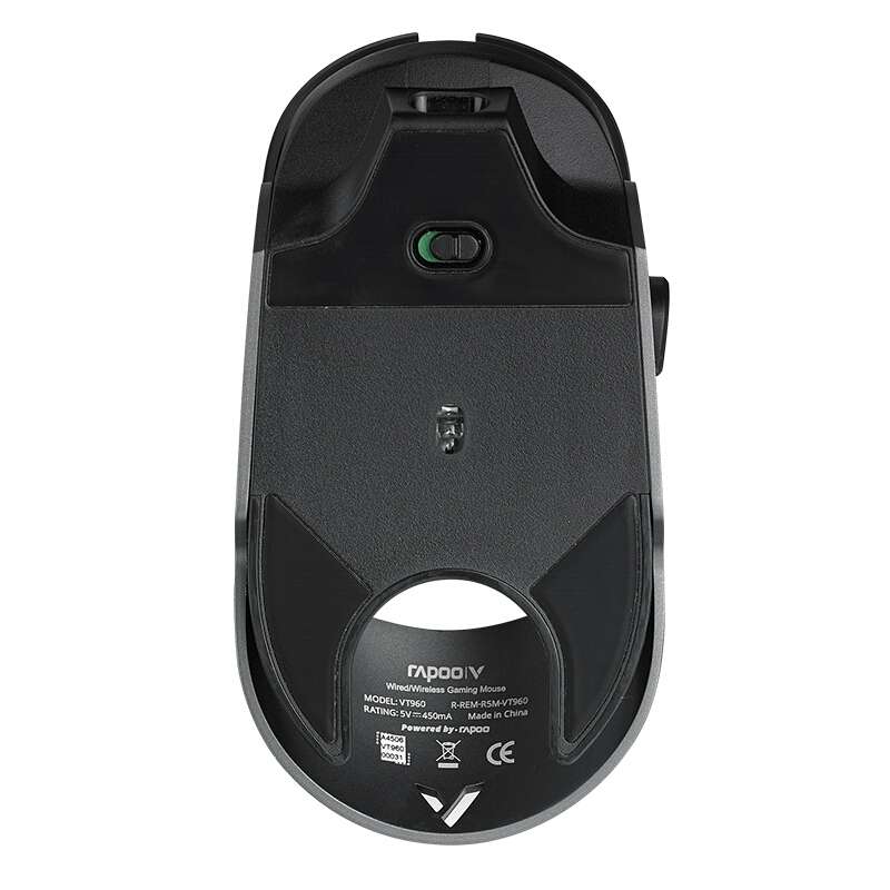 Rapoo VT960 1600 DPI 7 Keys Dual Mode Macro Programmable Symphony RGB Backlit Wireless Gaming Mouse(