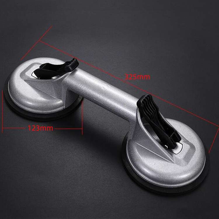 Aluminum Heavy-Duty Glass Suction Cup Hardware Tool, Model: Double Claw