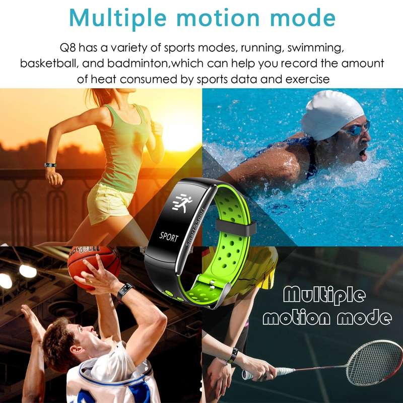 Smart Watch Heart Rate Monitor IP68 Waterproof Fitness Tracker Blood Pressure GPS Bluetooth for Andr
