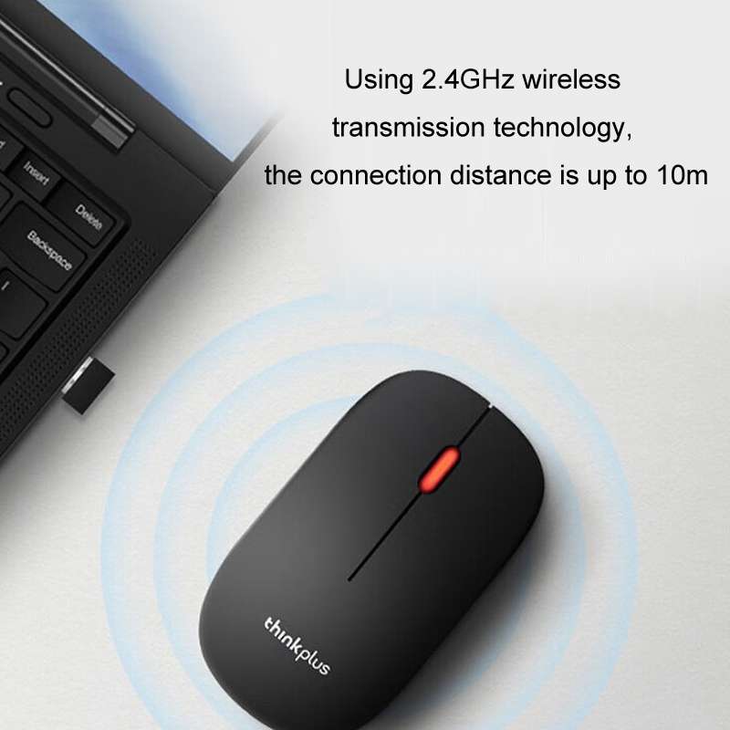 Lenovo Thinkplus M80 Office Lightweight Ergonomic Laptop Mouse, Specification: Wireless