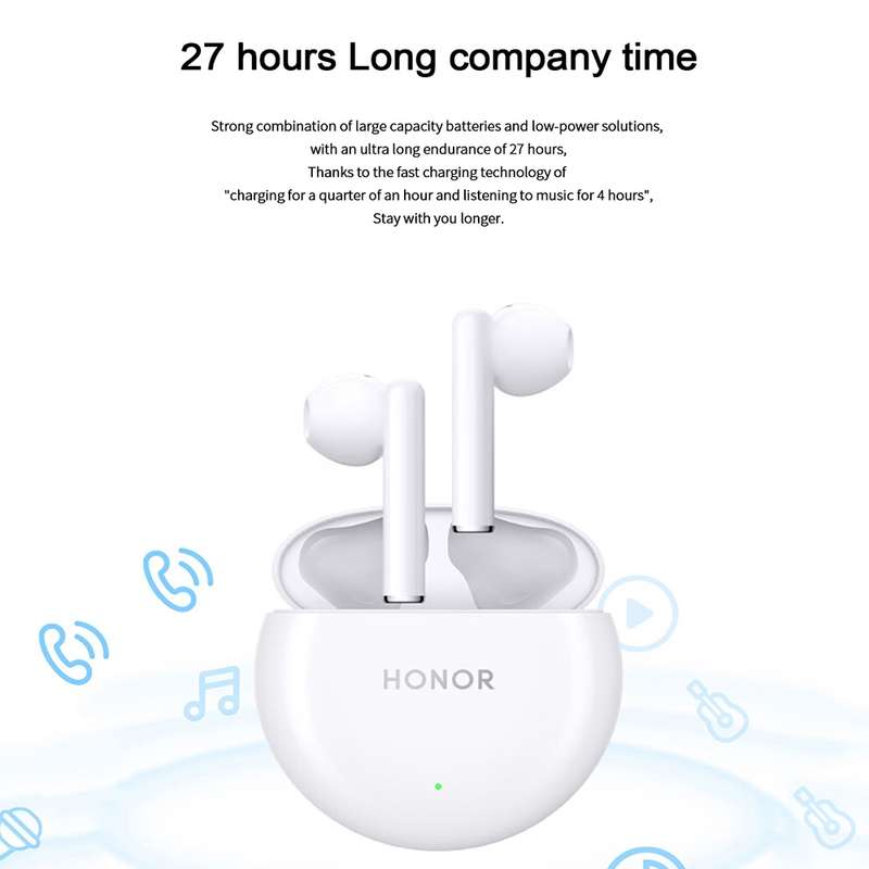 Honor Earbuds X5 Semi-in-ear Smart Call Noise Reduction Wireless Bluetooth Earphones(Coral Pink)