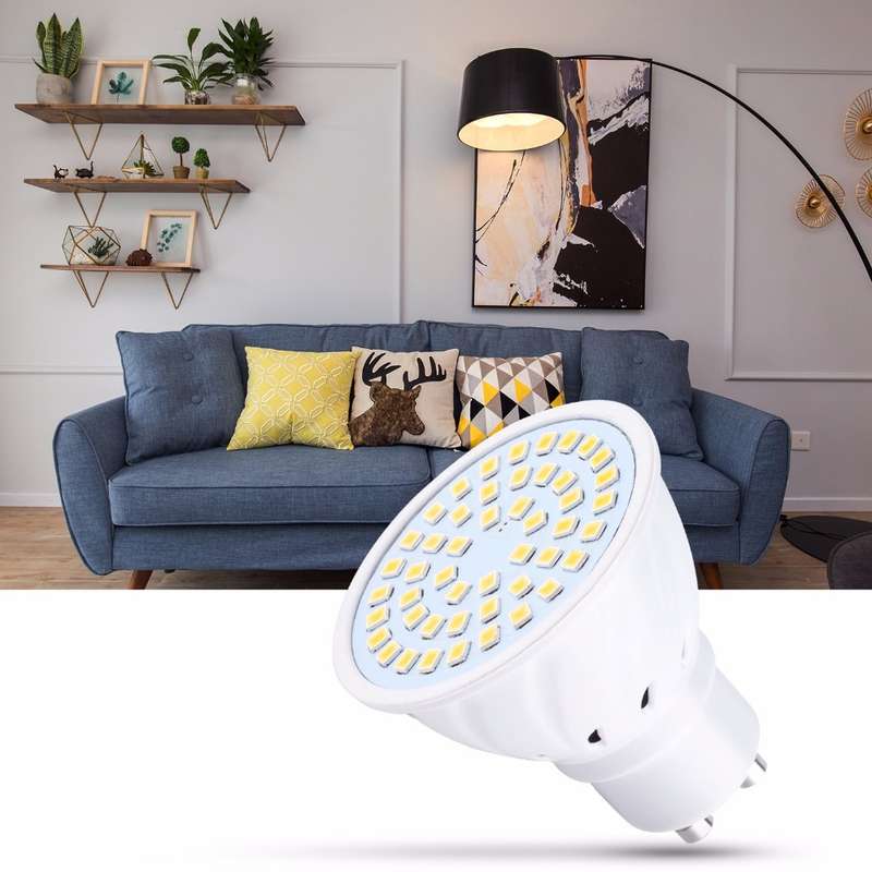 LED Concentrating Plastic Lamp Cup Household Energy-saving Spotlight, Wattage:7W E27 60 LEDs(Warm Wh