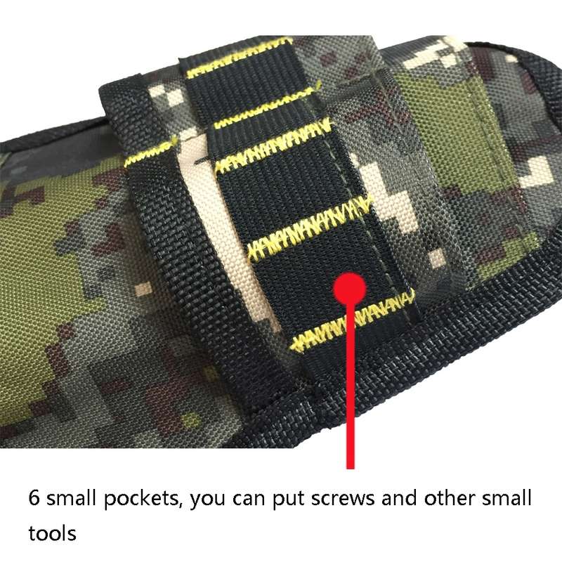 900D Oxford Cloth Kit Waist Bag Electrician Storage Bag, Specification: Black Red Line + Belt