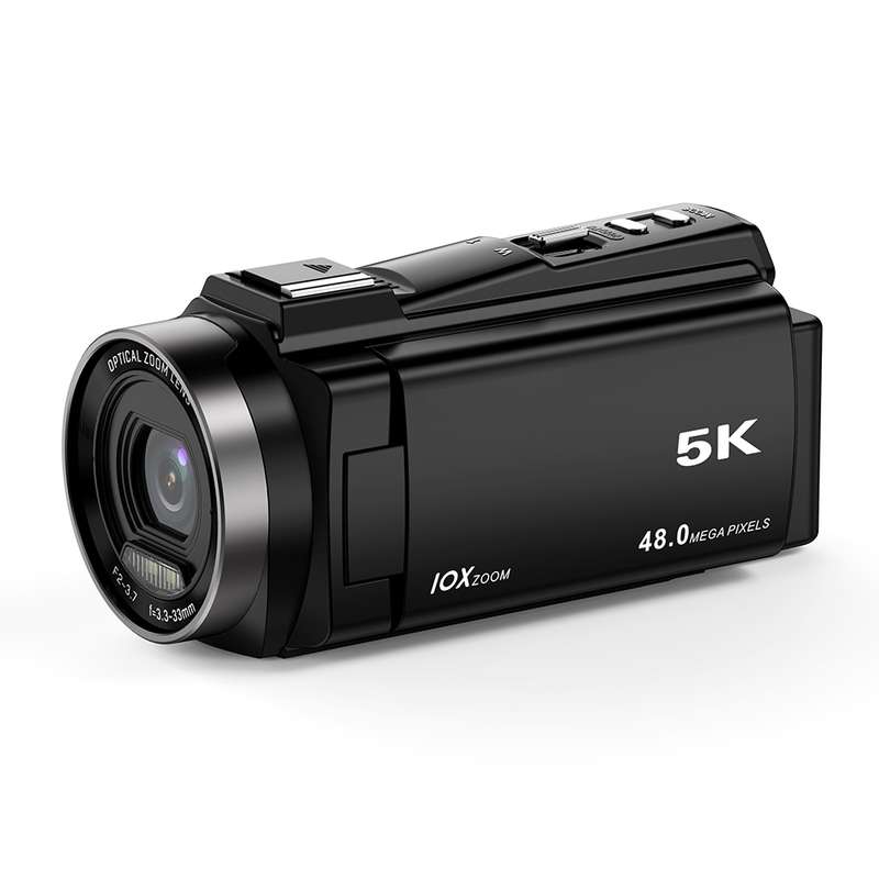 HDV265K 5K 30FPS 3.0-Inch HD Digital 3X Optical Zoom Outdoor Sports DV Camera EU Plug(Black)