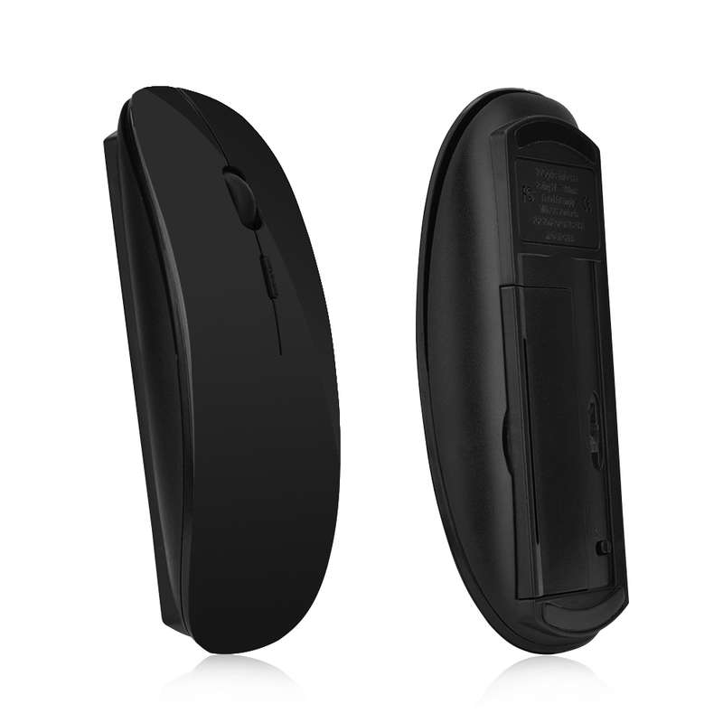 MF-822 2.4G Wireless Mouse 4 Keys Mute Office Ultra-Thin Mouse(Black)