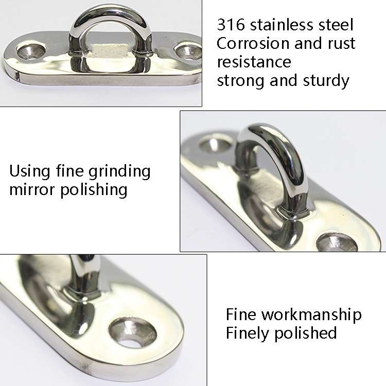 316 Stainless Steel Oval Boat Plate Seat Hand Rowing Boat Fixed Seat Accessories, Specification: 88m