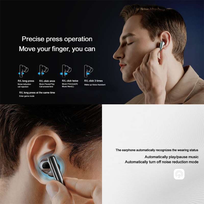 Honor Earbuds X3 Active Noise Reduction Bluetooth Earphones In-Ear Waterproof Wireless Earphones(Sil