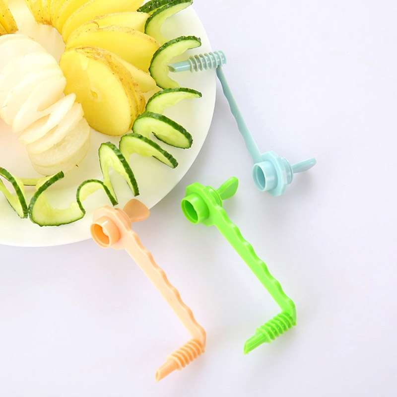 Carrot Spiral Slicer Vegetable Potato Cutter(Blue)
