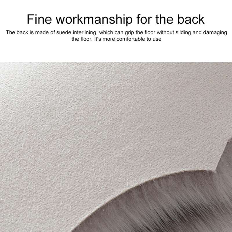 Wool Sofa Cushion Fur Full Sheepskin Carpet Window Decoration Mat, Size: 60x90cm(White)
