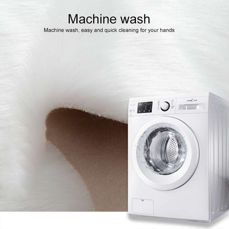 Wool Sofa Cushion Fur Full Sheepskin Carpet Window Decoration Mat, Size: 60x90cm(White)