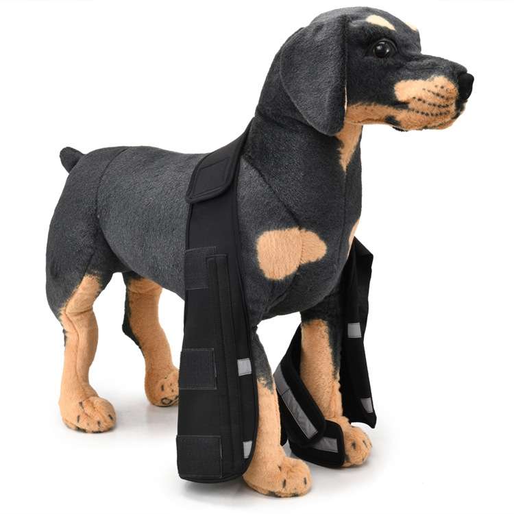 Pet Dog Leg Knee Guard Surgery Injury Protective Cover, Size: M(Support Strips Model (Black))