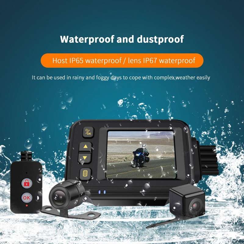 MT30 720P Waterproof Motorcycle Driving Recorder Locomotive Front And Rear Double Lens Recorder