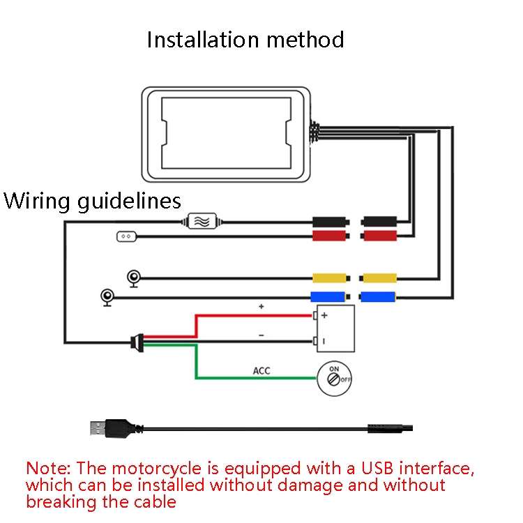 MT35B 1080P Waterproof HD Motorcycle Driving Recorder Mobile Phone Interconnection Locomotive Record
