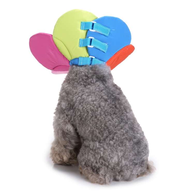 Pet Protection Collar Dog Flower Protection Collar, Specification: M(Rainbow)