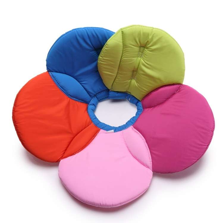 Pet Protection Collar Dog Flower Protection Collar, Specification: M(Rainbow)