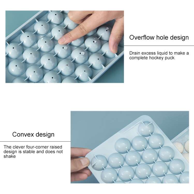 Creative Home Refrigerator Ice Box Ice Lattice Spherical Ice Cube Mould(White)