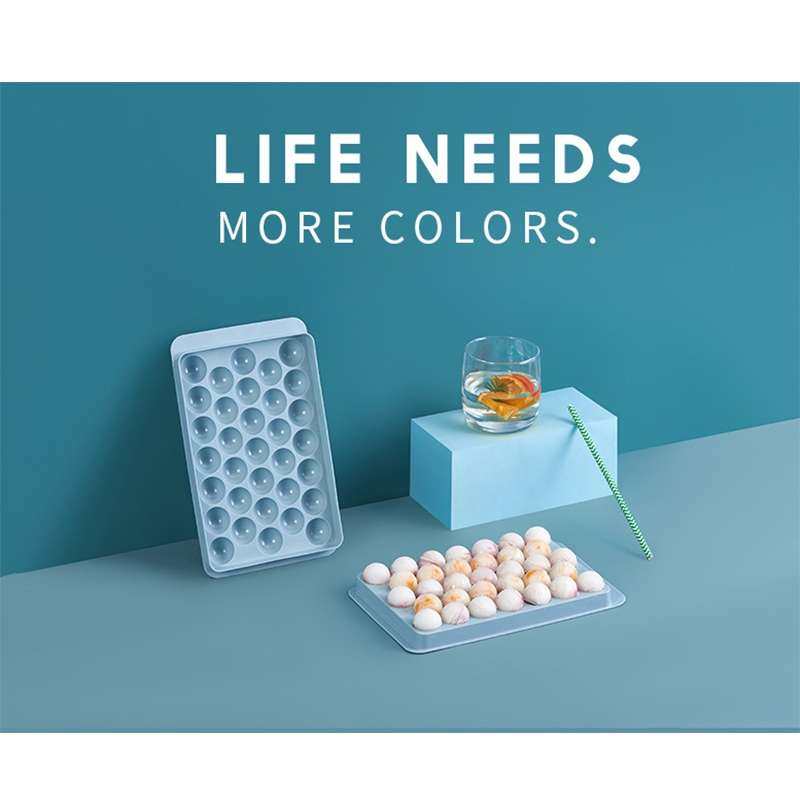 Creative Home Refrigerator Ice Box Ice Lattice Spherical Ice Cube Mould(White)
