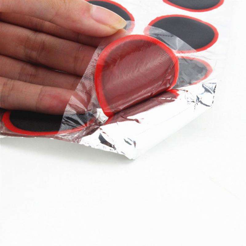 48pcs /Sheet Car Vacuum Tire Film Bicycle Motorcycle Tire Repair Film, Style: Square