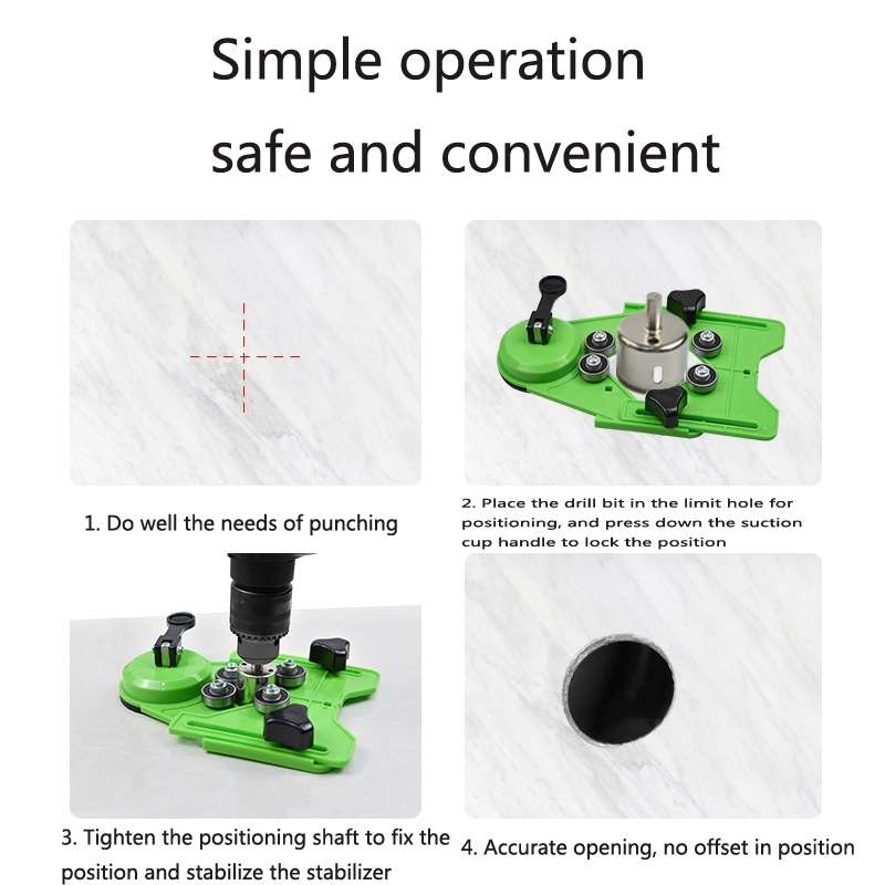 CY-0125 Auxiliary Tool For Glass Tile Suction Cup Opening Locator, Style: Single Handle